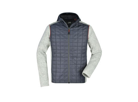 Men's Knitted Hybrid Jacket - Strickfleecejacke im stylischen Materialmix