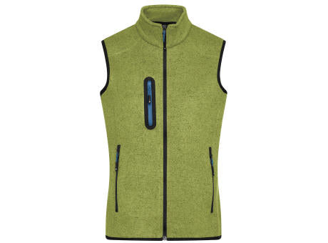Ladies' Knitted Fleece Vest - Strickfleece Weste mit Stehkragen
