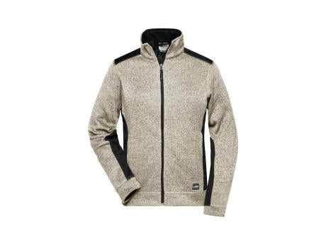 Ladies' Knitted Workwear Fleece Jacket - STRONG - - Pflegeleichte Strickfleece Jacke im Materialmix