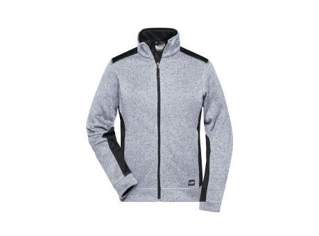 Ladies' Knitted Workwear Fleece Jacket - STRONG - - Pflegeleichte Strickfleece Jacke im Materialmix