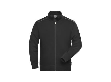 Workwear Sweat Jacket - SOLID - - Sweatjacke mit Stehkragen und Kontrastpaspel