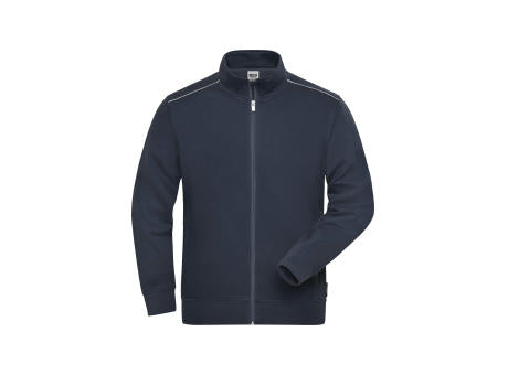 Workwear Sweat Jacket - SOLID - - Sweatjacke mit Stehkragen und Kontrastpaspel