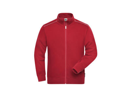 Workwear Sweat Jacket - SOLID - - Sweatjacke mit Stehkragen und Kontrastpaspel
