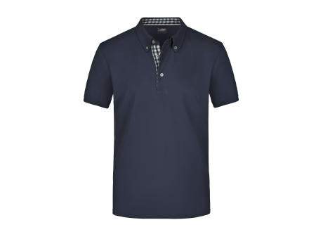 Men's Plain Polo - Polo mit Button-Down Kragen