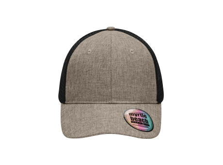 6 Panel Mesh Cap Melange - Stylische Mesh Cap in moderner Mélange-Optik