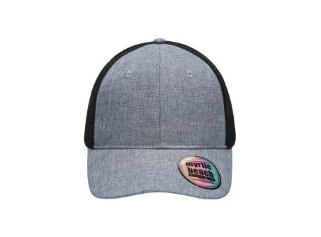 6 Panel Mesh Cap Melange - Stylische Mesh Cap in moderner Mélange-Optik