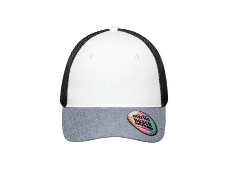 6 Panel Mesh Cap Melange - Stylische Mesh Cap in moderner Mélange-Optik