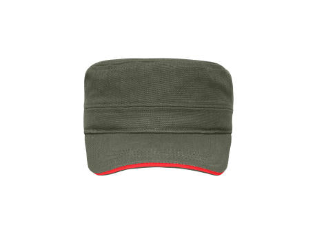 Military Sandwich Cap - Sandwich Cap im Military-Stil aus robustem Baumwollcanvas