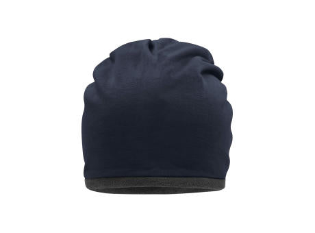 Fleece Beanie - Lässige Mütze mit Fleece-Kontrastabschluss
