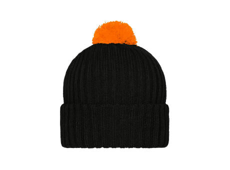 Knitted Cap with Pompon - Trendige Pomponmütze in vielen Farben