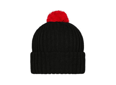 Knitted Cap with Pompon - Trendige Pomponmütze in vielen Farben