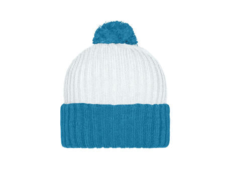 Knitted Cap with Pompon - Trendige Pomponmütze in vielen Farben