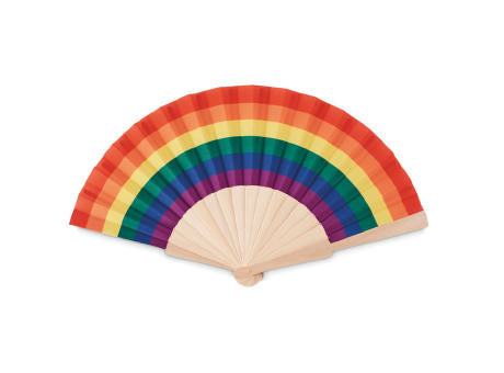 Fächer regenbogenfarbig