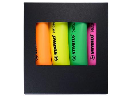 STABILO NEON 4er-Set Leuchtmarkierer
