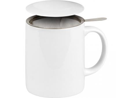 KÖNITZ Kaffeebecher KC2 mit Deckel und Sieb - Porzellan