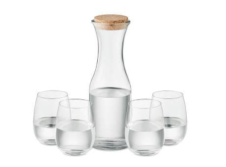 Set aus recyceltem Glas