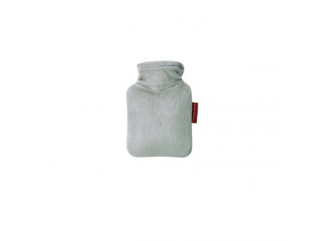 Mini-Wärmflasche Veloursbezug grau