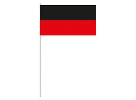 Papierfahnen, schwarz/rot