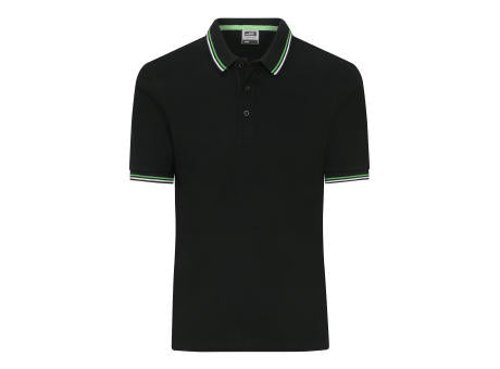Men's Polo - Klassisches Polo mit Kontraststreifen an Kragen und Armbündchen in Piqué-Qualität