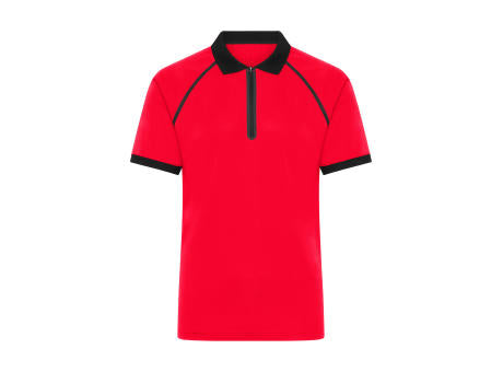 Men's Zip-Polo - Polo mit Reißverschluss aus Funktions-Polyester für Promotion, Sport und Freizeit