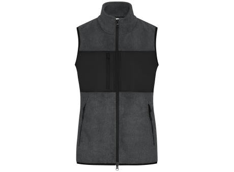 Ladies' Fleece Vest GRS - Fleeceweste im Materialmix
