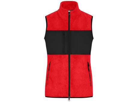 Ladies' Fleece Vest GRS - Fleeceweste im Materialmix