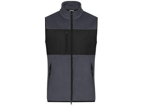 Men's Fleece Vest GRS - Fleeceweste im Materialmix
