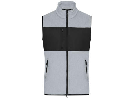Men's Fleece Vest GRS - Fleeceweste im Materialmix