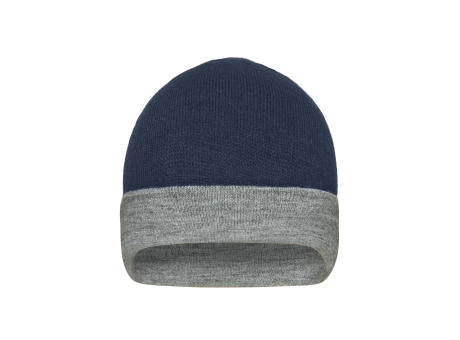 Reversible Beanie - Wendemütze mit breitem Kontrastumschlag