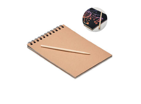 Notizbuch mit Kratzpapier