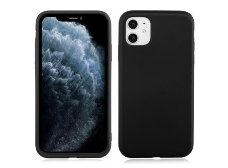 Handy Hülle iPhone™ 11 Black Series Soft Case TPU Silikon mit Mikrofaser Innenseite matt schwarz