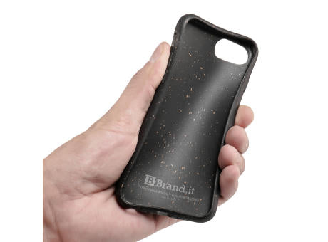Handy Hülle kompostierbar iPhone™ 6/6s/7/8/SE(2020) Turtle Eco Soft Case PLA + Bambus schwarz