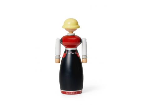 Kay Bojesen Norsk Bunad Frau schwarz rot weiss