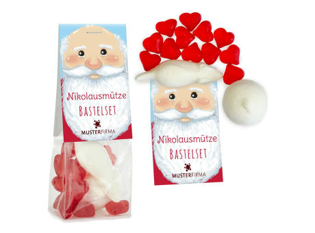 Naschbeutel Nikolausmütze Bastelset