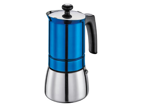 Cilio Espressokocher TOSCA 6T Edelstahl blau