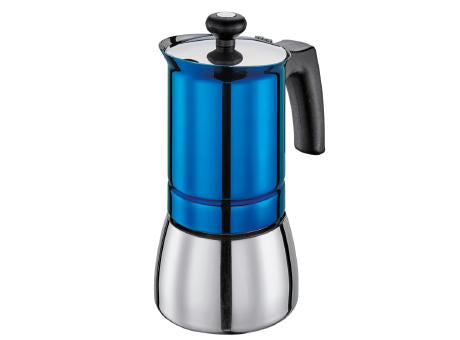 Cilio Espressokocher TOSCA 4T Edelstahl Blau