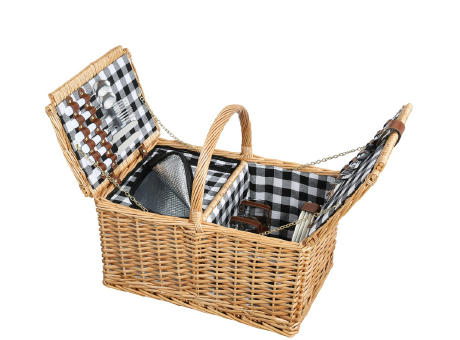 Cilio Picknick-Korb LUGANO hellbraun