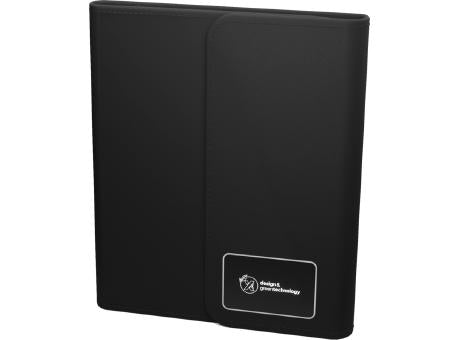 SCX.design O18 A5 Notizbuch mit kabelloser 5W Powerbank mit 4000 mAh und Leuchtlogo