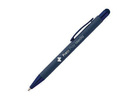 SUNDA Stylus Soft Touch Kugelschreiber mit Spiegel Gravur