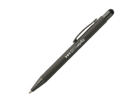 SUNDA Stylus Soft Touch Kugelschreiber mit Spiegel Gravur