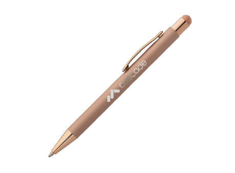 SUNDA Stylus Soft Touch Kugelschreiber mit Spiegel Gravur