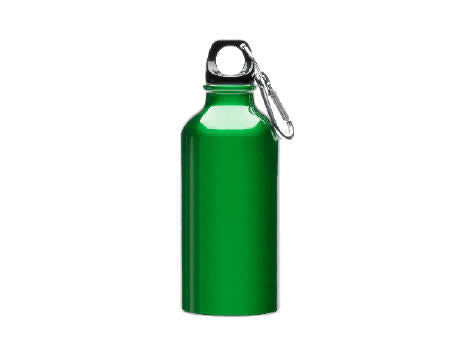 Aluminiumtrinkflasche 400 ml, Karabinerhaken, zur Sublimation