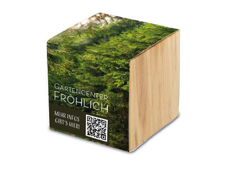 Pflanz-Holz Grande mit Samen - Basilikum