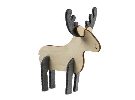 Steckfiguren-Karte Filz - Elch 4/0-c
