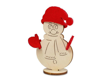 Steckfiguren-Karte Filz - Schneemann 4/0-c
