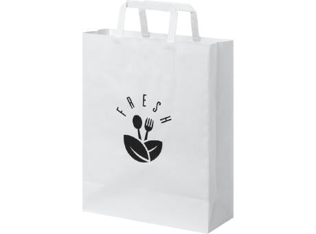 Kraftpapiertasche 80-90 g/m² mit flachen Griffen – 25 × 11 × 31 cm