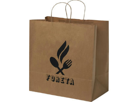 Kraftpapiertasche 80-90 g/m² mit gedrehten Griffen – 34 × 20 × 35 cm