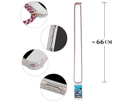 Handykette Handy Hülle Galaxy™ S23 Parrot Necklace Case TPU/PC transparent mit Kordel