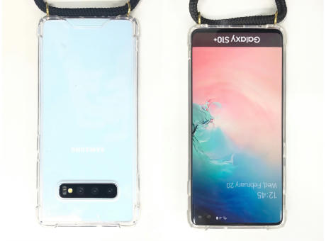 Handykette Handy Hülle Galaxy™ S22+ Parrot Necklace Case TPU/PC transparent mit Kordel