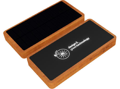 SCX.design P32 Solar-Powerbank 10.000 mAh mit Leuchtlogo